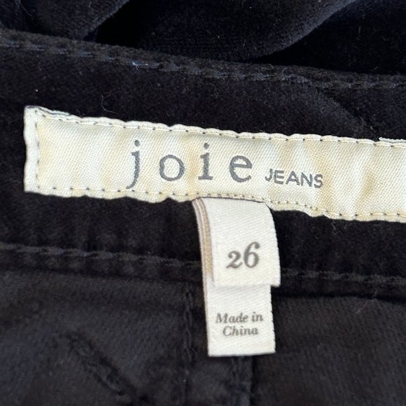 Joie Park Skinny Corduroy Pants Size 26 Black - Picture 5 of 8